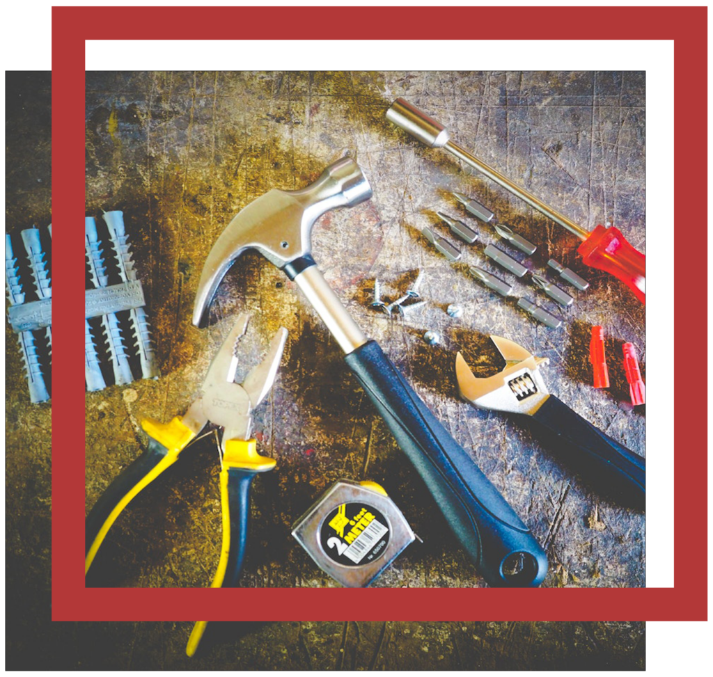 image showing tools used in garage door repair services